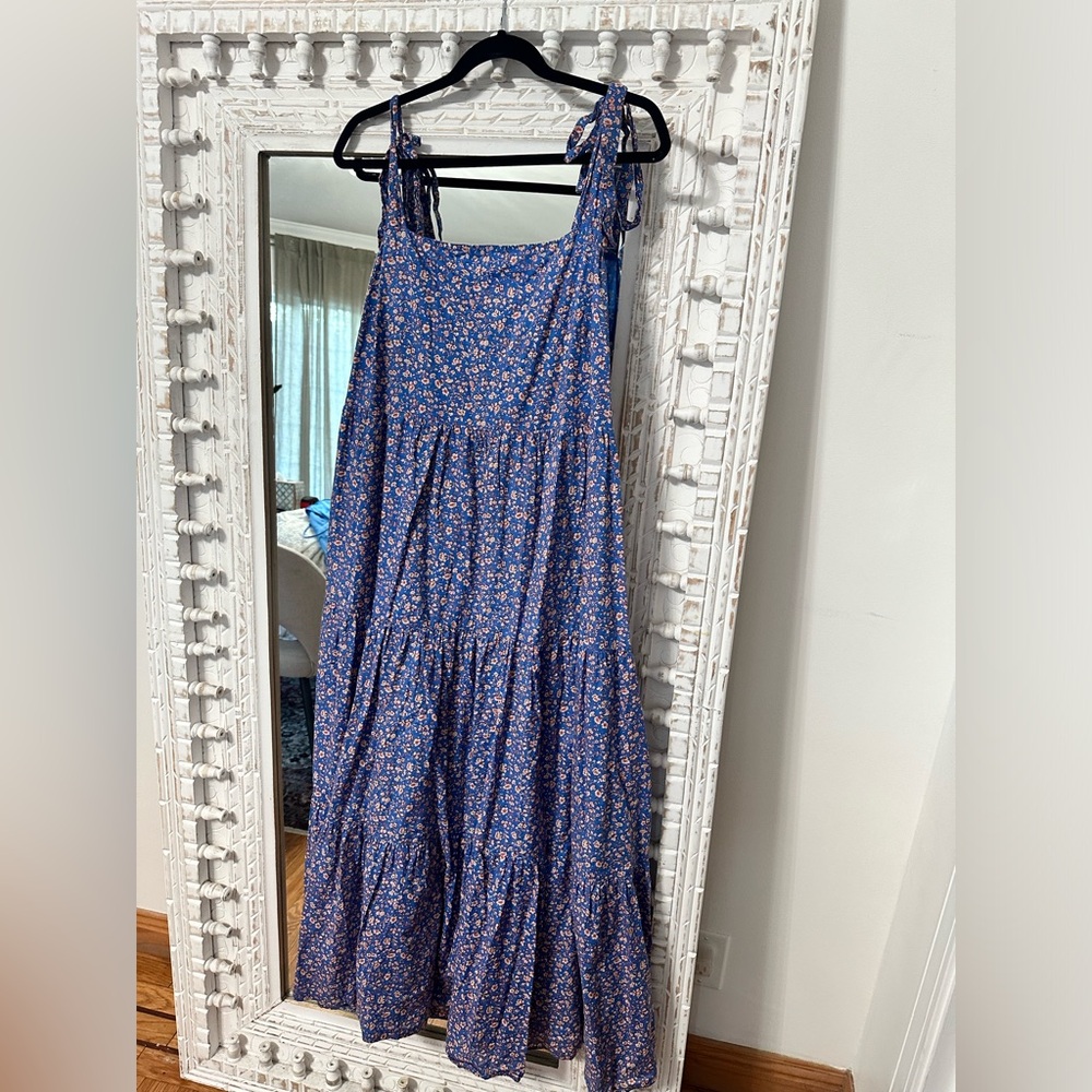 Madewell Tie Strap Floral Maxi Dress 1X